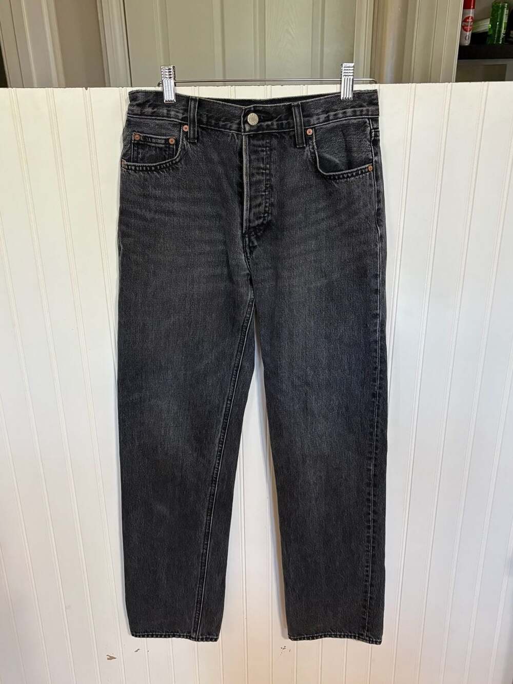 Aritzia Denim Forum The Patti Mid Rise Straight Size 24 Black Jeans